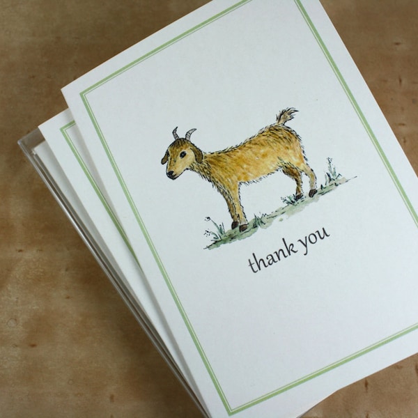 Goat, Baby Goat, Set of Notecards, Thank You Notecards, Set of 8