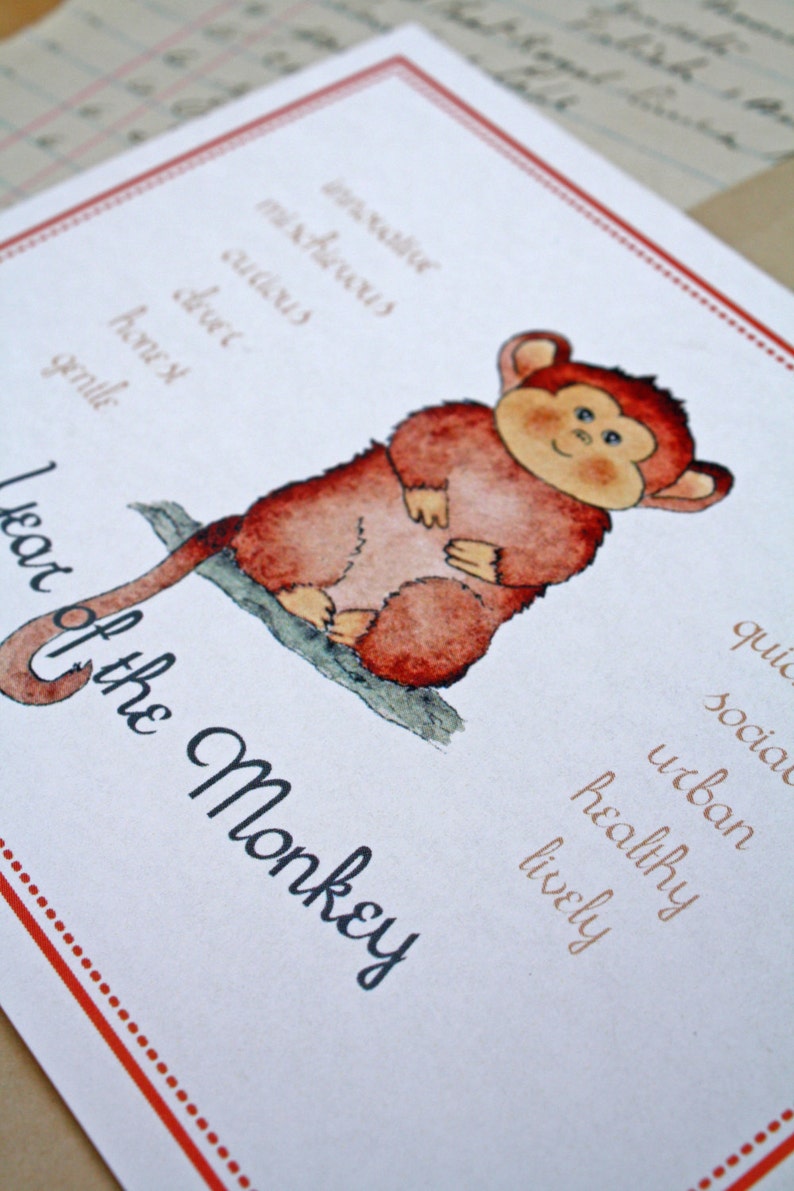 year-of-the-monkey-2016-chinese-new-year-handmade-folded-card-etsy