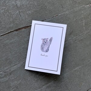 Moelleux chat gris chaton chaton. Chat gris. Notes de remerciement, cartes de remerciement faites à la main, ensemble de 8. Papeterie de chat. Cartes de notes de chat. Amoureux des chats.