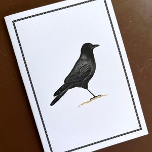 Black Crow Raven Notecards, Thank You Notes, Card Set, Set of 8, Boxed Set image 3