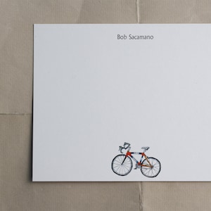 Grußkarte für Rennrad, Biker und Fahrradfahrer. Geschenk für Biker Benutzerdefiniertes Briefpapier. Vielen Dank, jede Gelegenheit, Aquarell Print, 10er-Set.