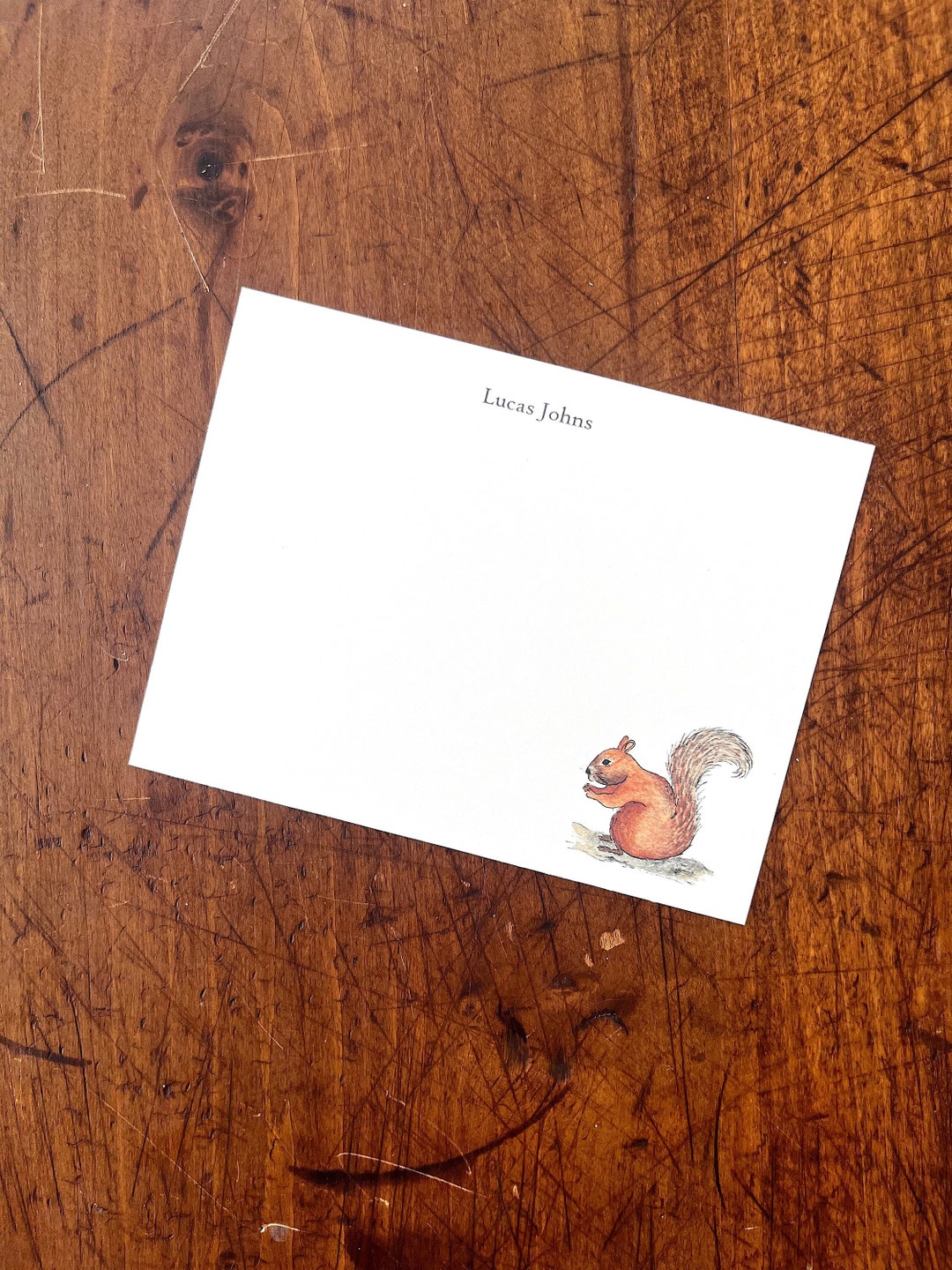 Squirrel Woodland Animal Custom Notecard Stationery. Thank You, Gifts ...