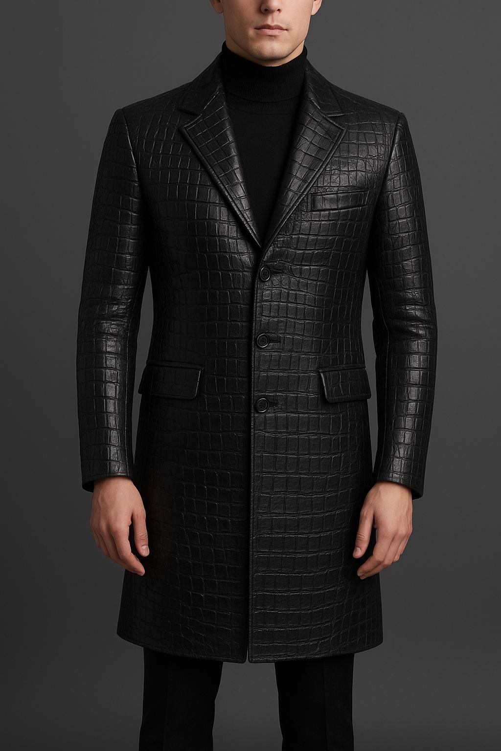 Crocodile leather trench coat - Etsy 日本