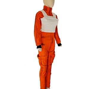 ladies xwing complete orange suit with vest