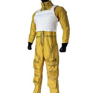 complete xwing pilot suit with yellow color inspired by luke skywalker