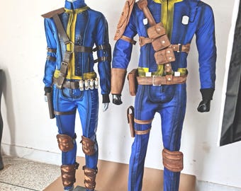 Set of  two costumes with leather belt inspired by Fallout vault 33 & 101