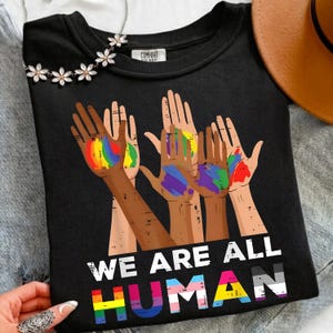 Todos somos humanos PNG, diseño de sublimación Orgullo Diversidad, descarga instantánea