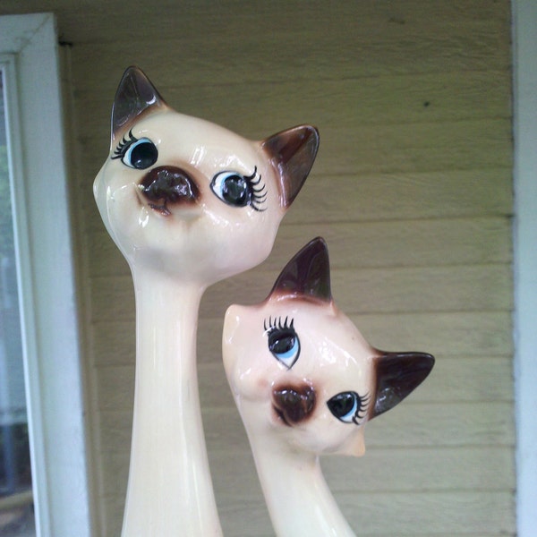 Vintage Cat Figurines - Kelvin's Japan Handpainted Ceramic 1960s