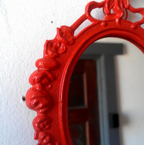 Small Hanging Mirror Blood Orange Wall Collage Cubicle Decor Home Decorating Ideas Boho Chic Vintage Mirrors Accents