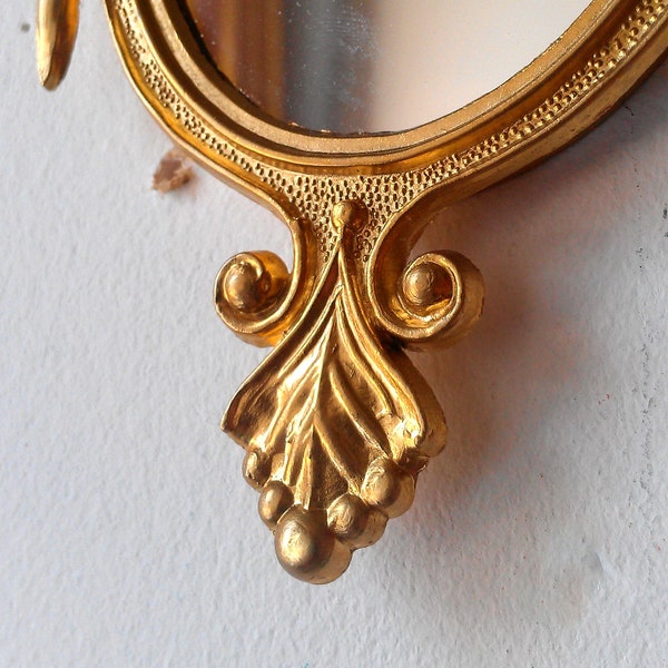 Decorative Mirror in Vintage Bright Gold Frame - Revived Vintage