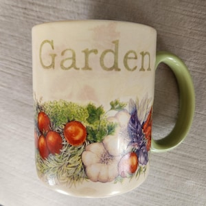 Vintage Lang & Wise &quot;Kitchen Herbs&quot; Garden Mug, Sherri Buck Baldwin