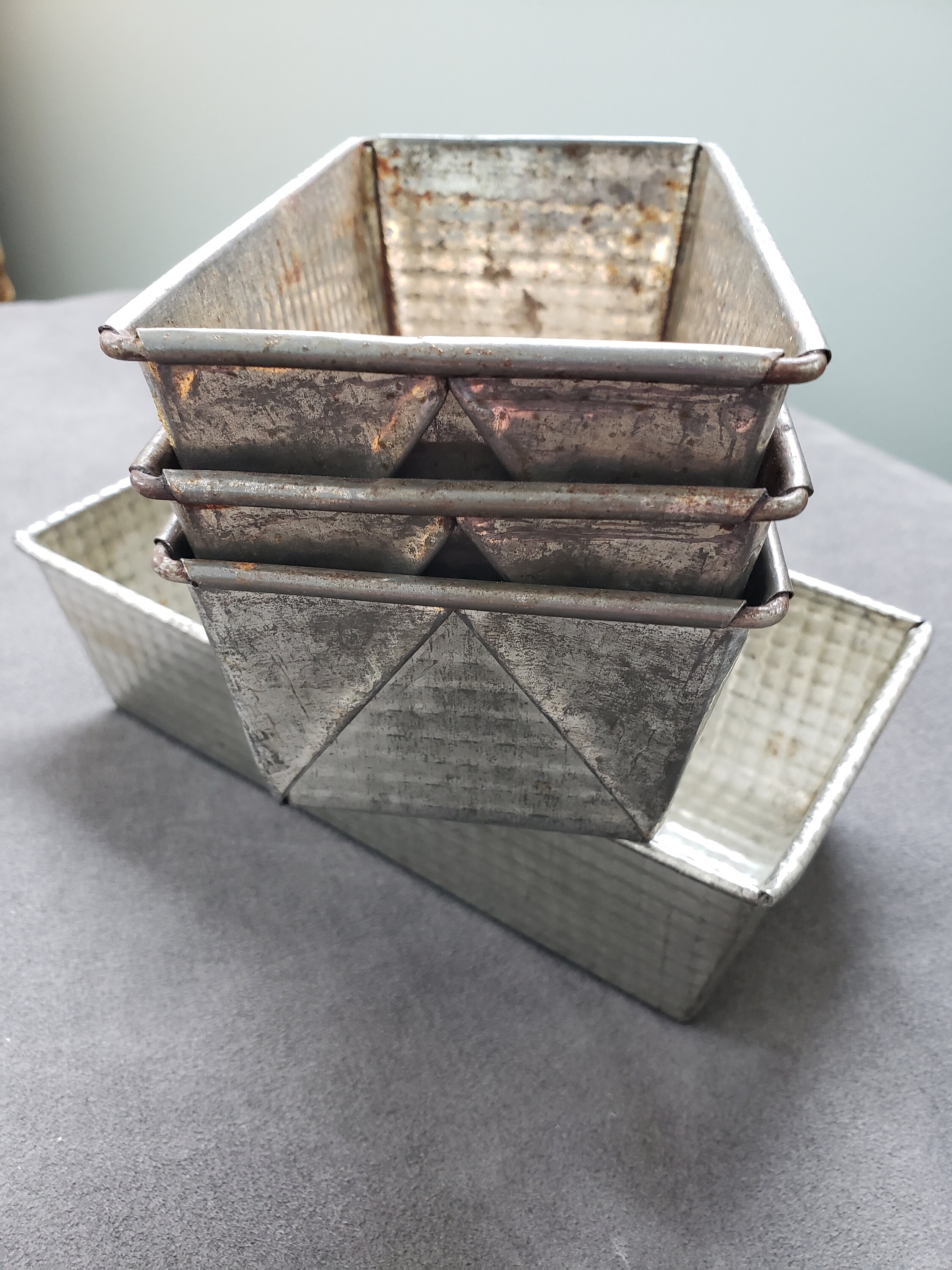 Lot of 4 Vintage Folded Edge Bread Loaf Pans Ekco OVENEX 1 Etsy