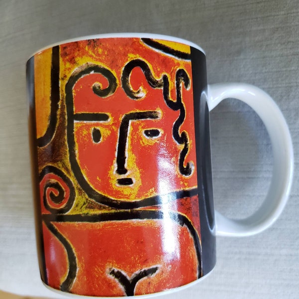 Vintage Milwaukee Art Museum Mug, "Hot-Blooded Girl" by Paul Klee