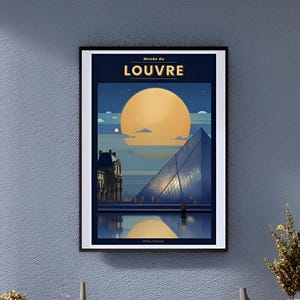 Vintage poster Musée du Louvre – Artistieke muurkunst Parijs/Parijs