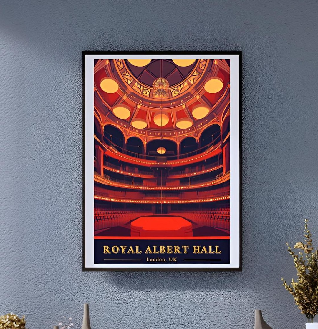 Vintage Royal Albert Hall Poster – Theatrical London Wall Art - Etsy