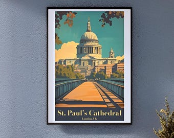Vintage St. Pauls Cathedral Poster – Stylish London Wall Art
