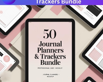 50 modelli di diari, agende e tracker con diritti di rivendita Canva / Agende e diari digitali / Modelli aziendali stampabili