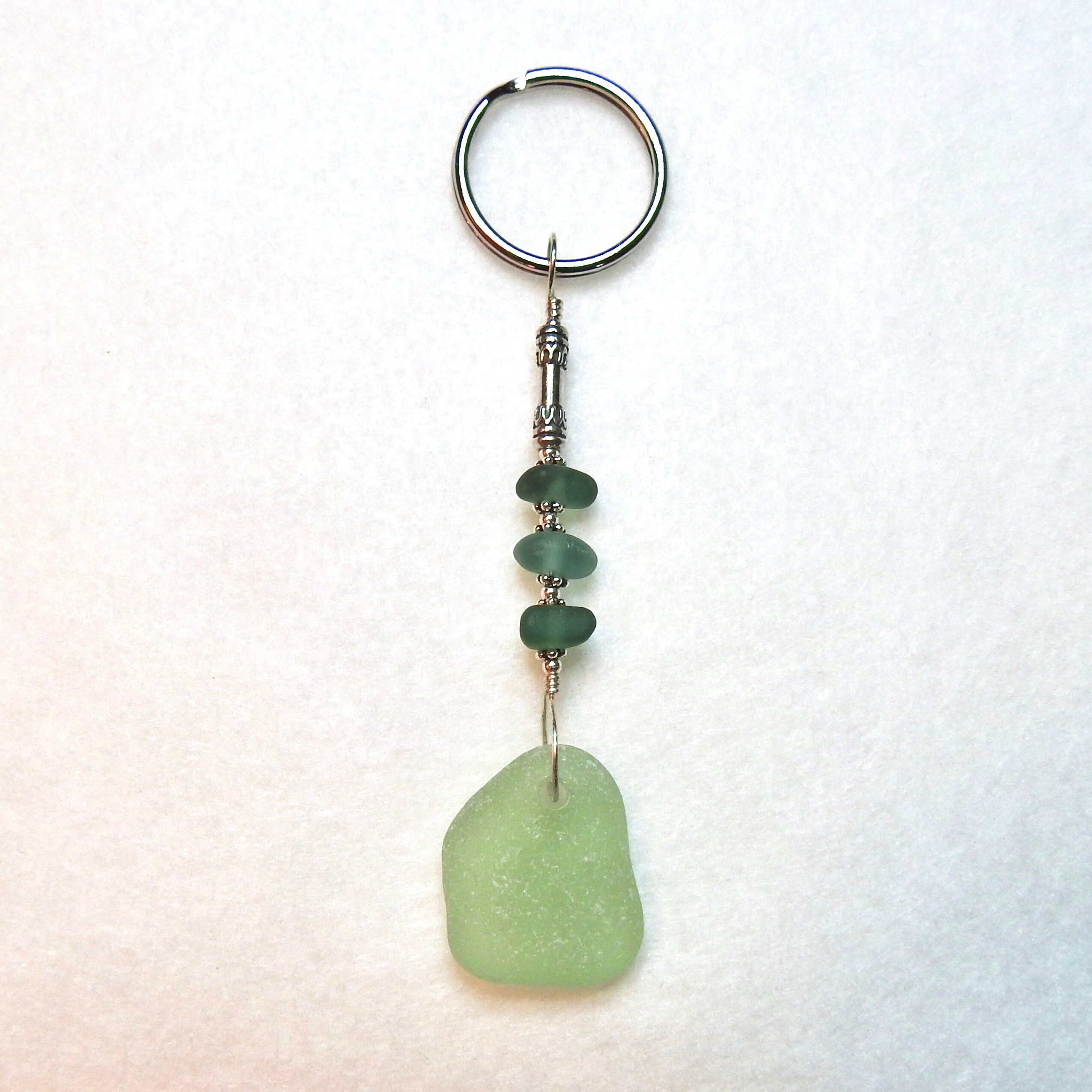 Sea Glass Keychain Handmade Key Chain Ocean Themed Gift Sea Etsy
