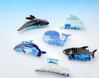 Pinza para el cabello con forma de pulpo, pinza para el cabello con forma de animal marino, pinza de acetato blanca y marrón, accesorios divertidos para el cabello, pinza gigante con forma de pulpo, Día de la Madre