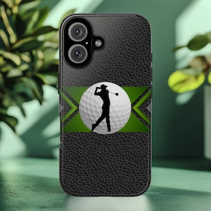 Golf Phone Case Golfer Silhouette Phone Cover  Sports Gift for Him Fathers Day