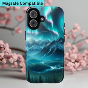 Northern Lights Tough Magnetic Phone Case For iPhone 16 15 14 Fantasy nature landscape