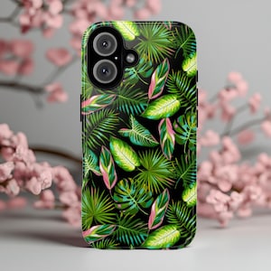 Tropical Fern Phone Case Tough Phone Case For iPhone 16 15 14 13 12 Samsung Galaxy S25 Google Pixel 9 Palms Phone Case Botanical