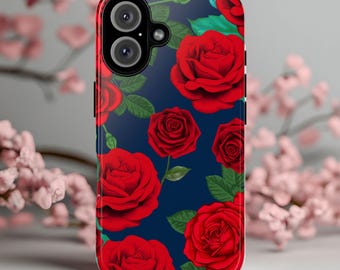 Rote Rosen Tough Handyhülle: Schneewittchen Blumenmuster