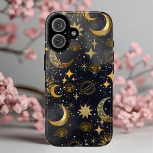 Celestial Phone Case Tough Phone Case For iPhone 16 15 14 13 12 Samsung Galaxy S25 Google Pixel 9