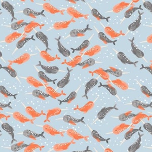 1/2 yard Cosmic Sea by Jessica Zaho unicorn of the sea Sun Beam Pearlescent for Calli and co from Cotton and Steel