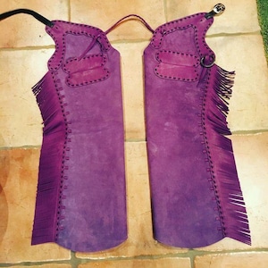 Hand Made Leather Chinks Chap Suede Chap Western Cowgirl Chap Horse Riding Leather Chap Cowboy Chap Ranch Wear Gifts For Her,Gifts For Him