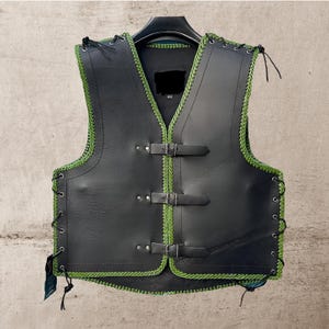 Leather Vest Biker Leather Vest Heavy Duty Club 3 MM Thick Leather Motorcycle Rider waistcoat Hand Made Men Vest Gifts For Men Gifts For Him