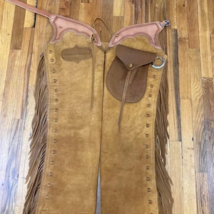 Hand Made Leather Chinks Chap Suede Chap Western Cowgirl Chap Horse Riding Leather Chap Cowboy Chap Ranch Wear Gifts For Her,Gifts For Him