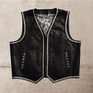 レザークラブベスト バイカーレザーベスト ダイヤモンドキルティング 