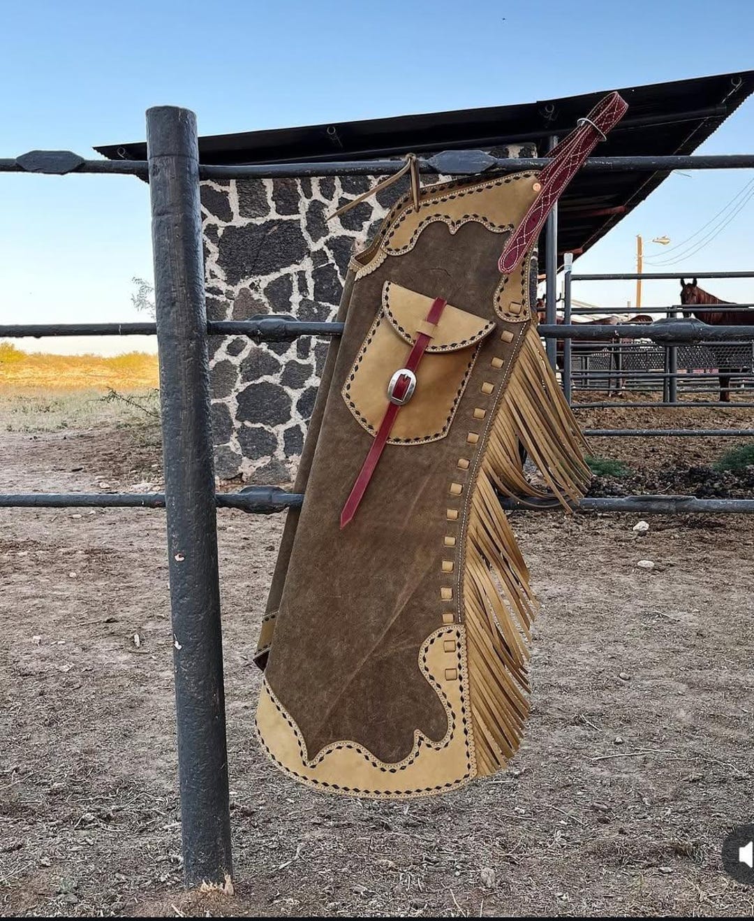 Leather Chap Brown Suede Chap Western Cowgirl Chinks Style Chap Horse ...