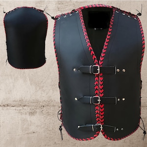 Leather Vest Biker Leather Vest Heavy Duty Club 3 MM Thick Leather Motorcycle Rider waistcoat Hand Made Men Vest Gifts For Men Gifts For Him