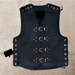 Leather Vest Biker Leather Vest Heavy Duty Club 3 MM Thick Leather Motorcycle Rider waistcoat Hand Made Men Vest Gifts For Men Gifts For Him