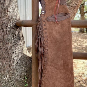 Hand Made Leather Chinks Chap Suede Chap Western Cowgirl Chap Horse Riding Leather Chap Cowboy Chap Ranch Wear Gifts For Her,Gifts For Him