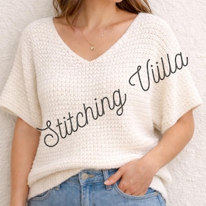 Crochet Pattern Cozy Cloud Top • Beginner • PDF Download • Size Inclusive • Easy Sweater Pattern