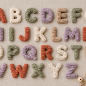 Crochet Alphabet Pattern PDF, Chunky Stuffed Letters, Nursery Decor (Digital Download)