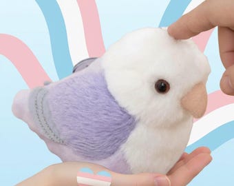 Transgender Pride lovebird Plüschtier