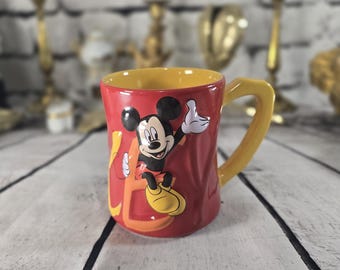 Disney Store Mickey Mouse 3D Red Ceramic Mug