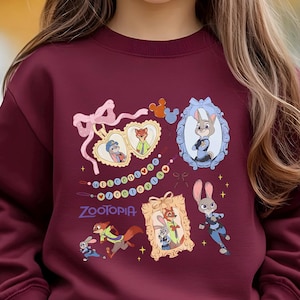 Coquette Bow Zootopia Swearshirt, Judy Hopps Sweatshirt, Nick Wilde Hoodie, Welcome To Zootopia Hoodie, Locket Zootopia Crewneck, 633854 imagem 1