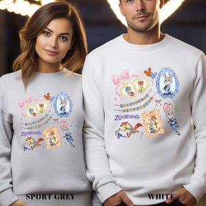 Coquette Bow Zootopia Swearshirt, Judy Hopps Sweatshirt, Nick Wilde Hoodie, Welcome To Zootopia Hoodie, Locket Zootopia Crewneck, 633854 imagem 4