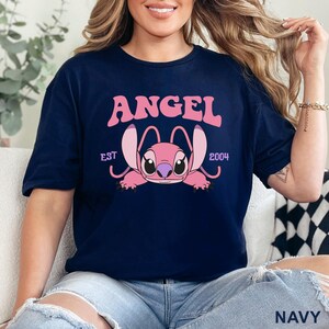 Disney Angel Shirt: Floral Stitch Design - Girly Disneyland Tee 633917 image 7