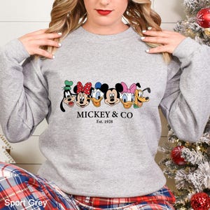 Vintage Mickey & Co 1928 Sweatshirt, Mickey And Friends Sweatshirt, Disneyland Hoodie, Disney Family Sweatshirt, Disney Trip Crewneck 632787 afbeelding 6