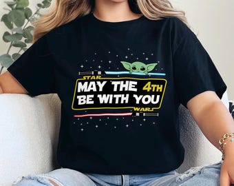Camiseta de Star Wars "May The 4th Be With You", camiseta del Día de Star Wars, camiseta de Disney Star Wars, camiseta de Star Wars Droid, 631284