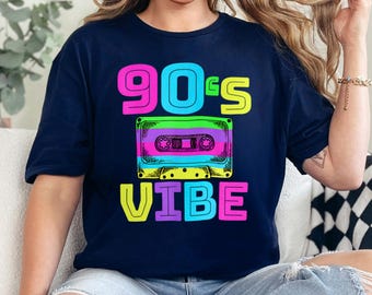 Retro 90s Vibe Shirt, Vintage Party Style (Soft Cotton) 631583