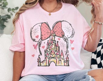 Disney Castle Minnie Shirt, Disney Castle Shirt, Disney Minnie Mouse Shirt, Disney Family Trip Shirt, 631943