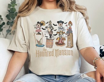 Vintage Disney Halloween Haunted Mansion Shirt, Mickey's Not So Scary Party, Disney Halloween Shirt, Mickey and Friends Halloween Tee 633531
