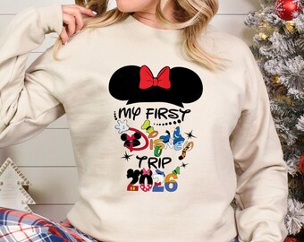 My First Disney Trip 2026, Disney Vacation Group Sweatshirt, Disneyworld Hoodie, Disney Family Trip Crewneck, Disney Hoodie 632632